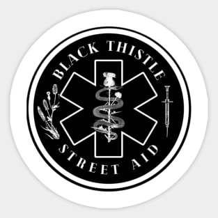 Classic Black Thistle Logo Sticker